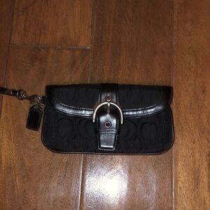 Coach black wristlet